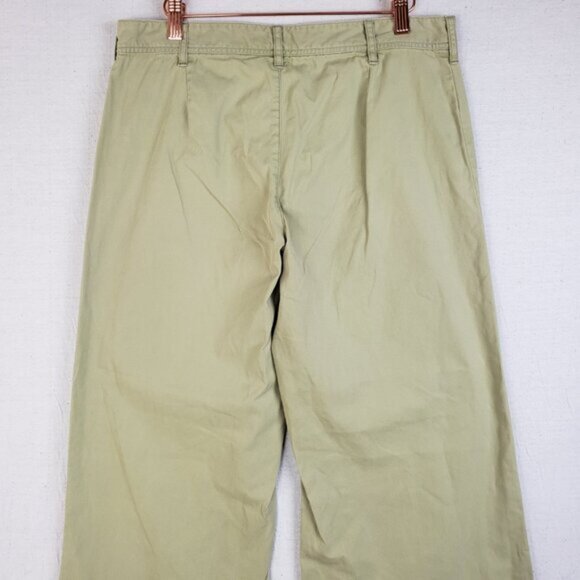 Ralph Lauren Blue Label Wide Leg Pants Button Fly size 8 Women's Green Y2K - Picture 8 of 11